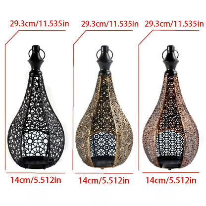 Svala – Lyslykt I Vintage Metall (Håndtak & Glasspaneler)