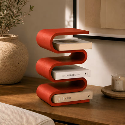 Skulpturell Bokholder – Moderne 3D-printet Design | Stilfull Dekor til Skrivebord og Hylle