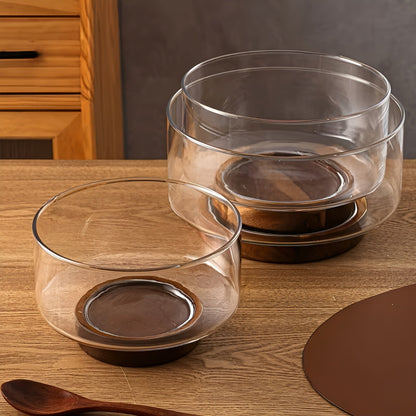 Glassbolle med trefot – Elegant og dekorativ | Perfekt til frukt snacks og salater - Serveringstallerkener