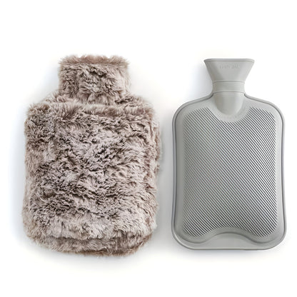 2-Liters Varmeflaske – Ekstra Stor og Varm | Myk Plüsch-Fleece for Avslapning og Komfort