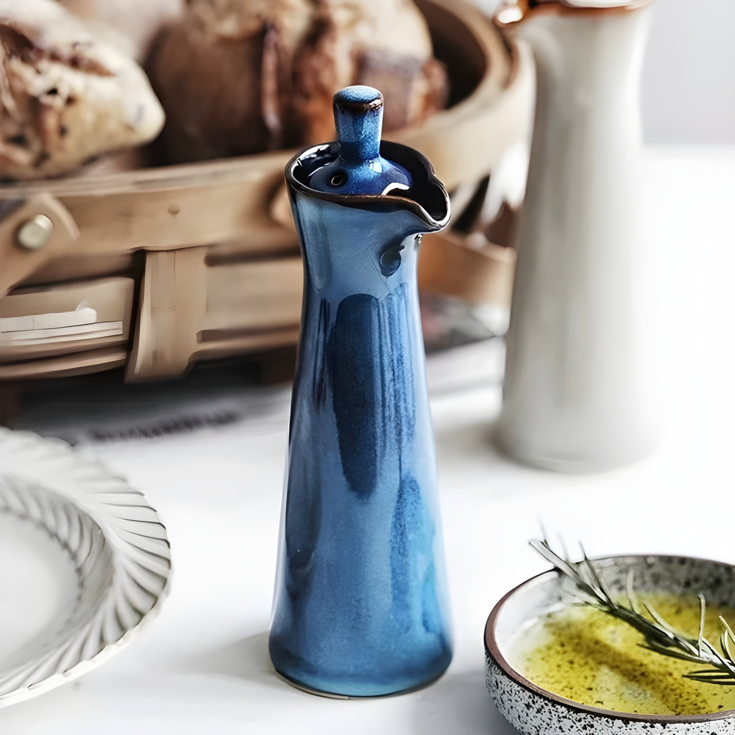 Keramisk Olje- Og Krydderflaske – Stilig Og Aromavennlig | Perfekt For Kjøkkenet Og Spisebordet