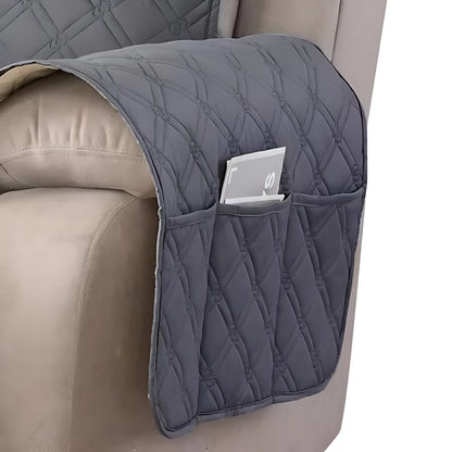 Vannsikker Lenestolbeskytter – Quiltet Rutedesign | Beskytter mot Flekk­er og Slitasje