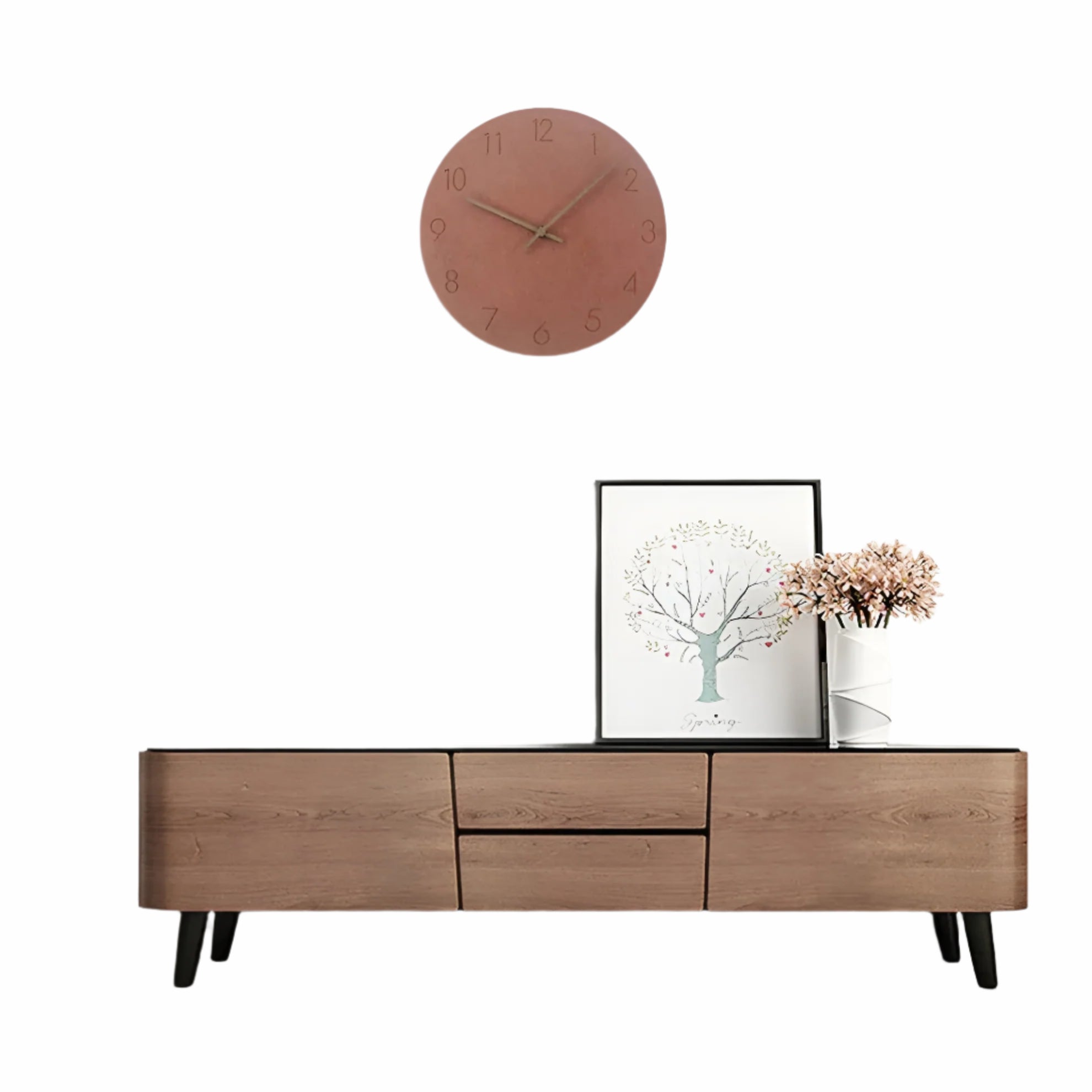 Veggklokke i Tre – Minimalistisk og Dekorativt | Perfekt for Moderne Hjem