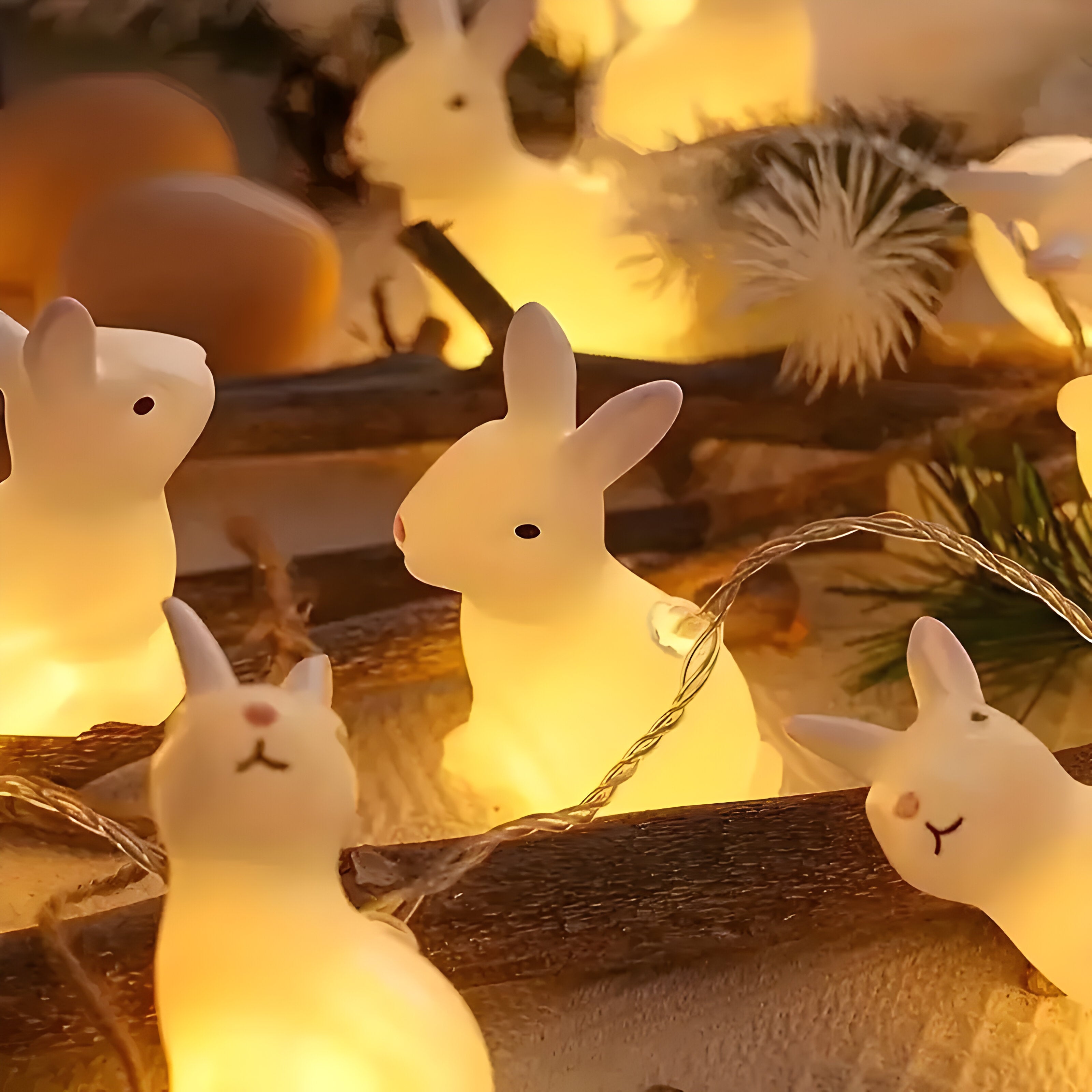 Bilde av Drønn - Vintage-Style LED Kanin Lysslynge fra Velisse