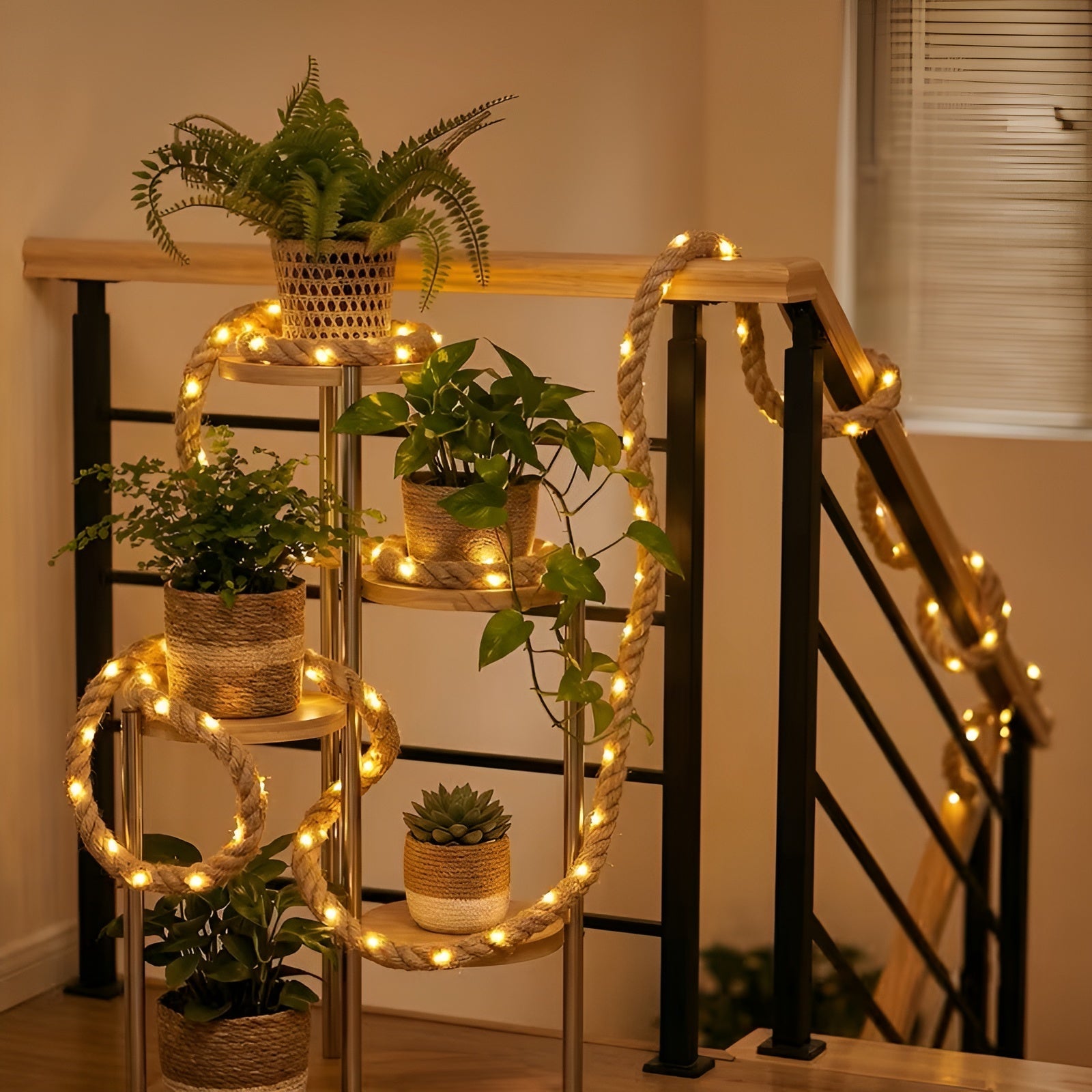 DIY Led-lyslenke I Jutetau – Rustikk Dekorasjonsbelysning