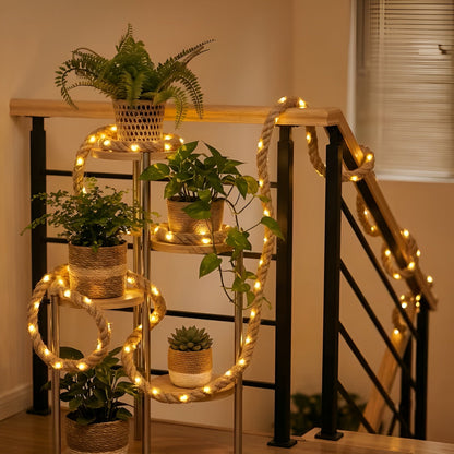 DIY Led-lyslenke I Jutetau – Rustikk Dekorasjonsbelysning