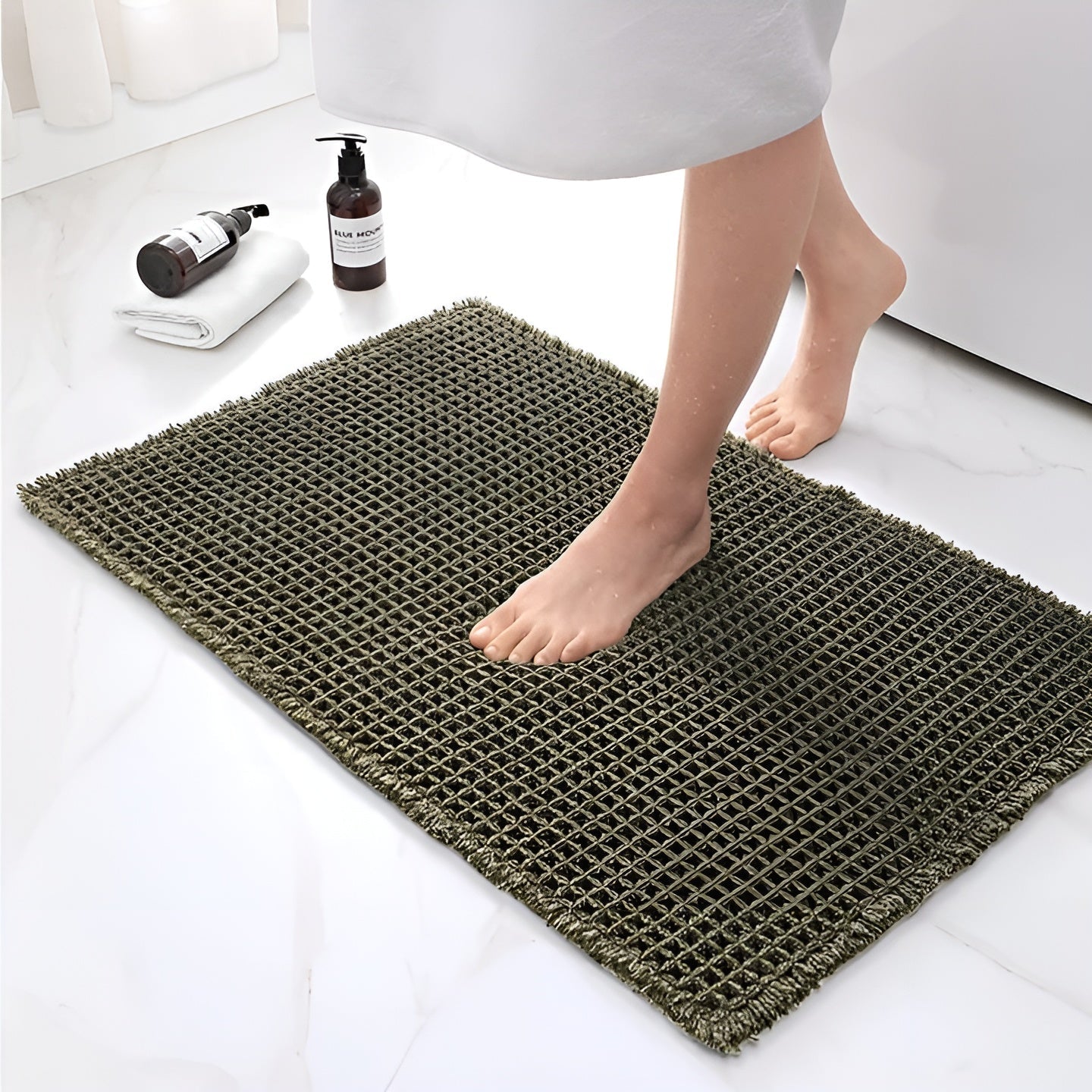 Løperteppe med Vaffelmønster – Skli­sikkert og Slitesterkt | Perfekt for Hjemmet