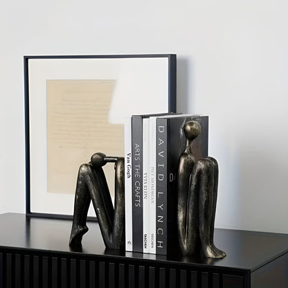 Skulptursett i Kunstharpiks (2 stk) – Moderne og Dekorative Menneskefigurer | Perfekt for Hylle og Stue - Figurer