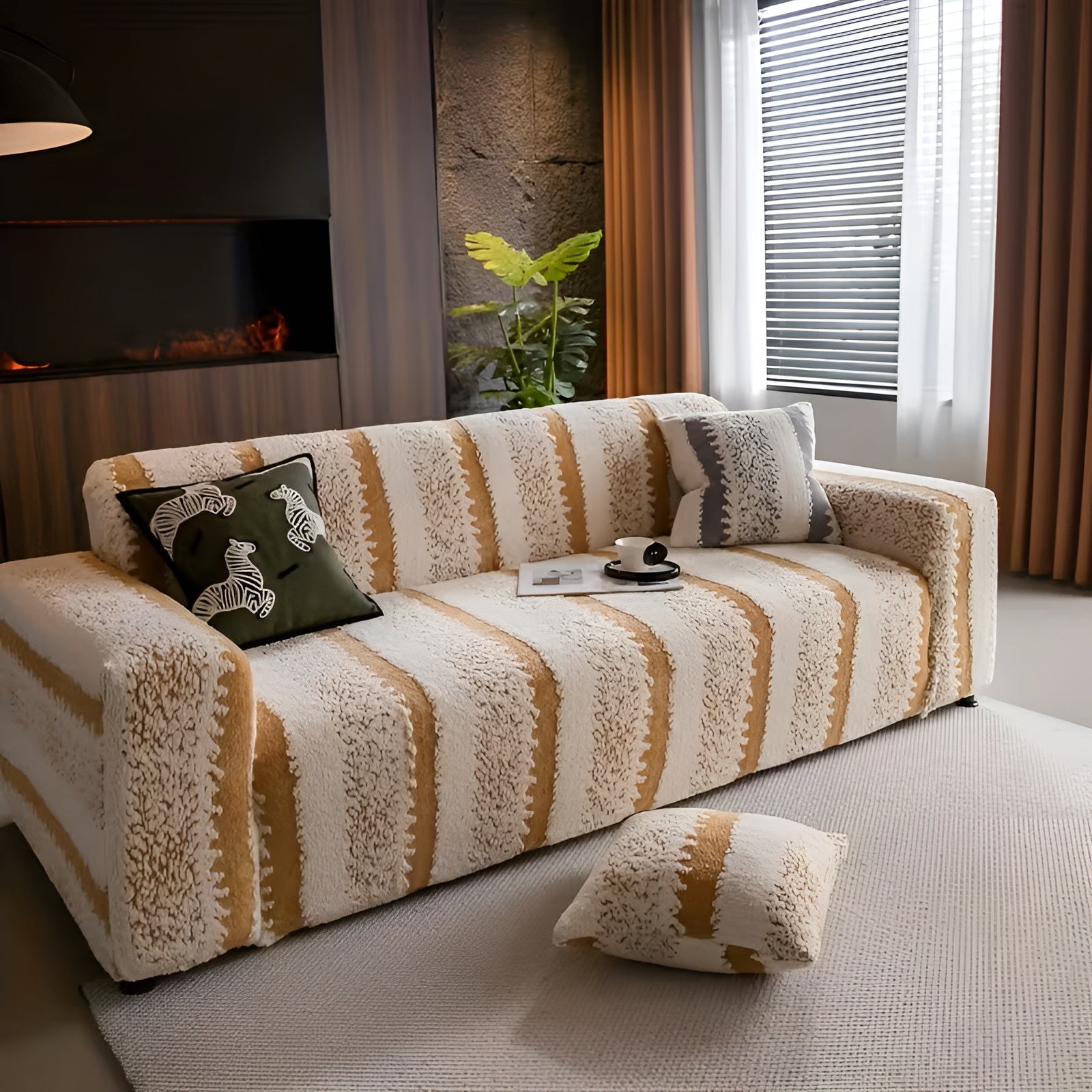 Plysjsofaovertrekk (2 Stk.) – Mykt, Varmt Og Dekorativt | Beskytter Sofaen Din På En Stilig Måte