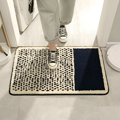 Luksuriøs Håndlaget Badematte – Abstrakt Design For Stilfulle Baderom