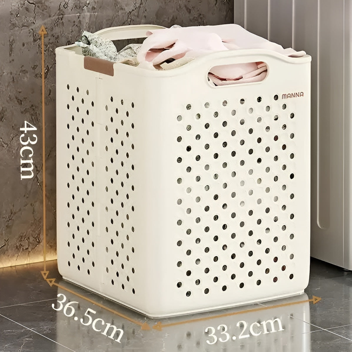 Sammenleggbar Skittentøyskurv med Hjul – Plassbesparende og Praktisk | Perfekt for Bad og Soverom