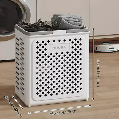 Sammenleggbar Skittentøyskurv med Hjul – Plassbesparende og Praktisk | Perfekt for Bad og Soverom