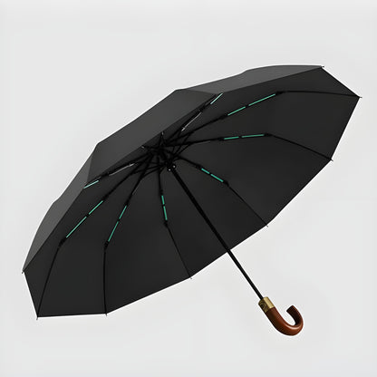 Automatisk Sammenleggbar Paraply – Trehåndtak, Vindbestandig Design | 106 cm