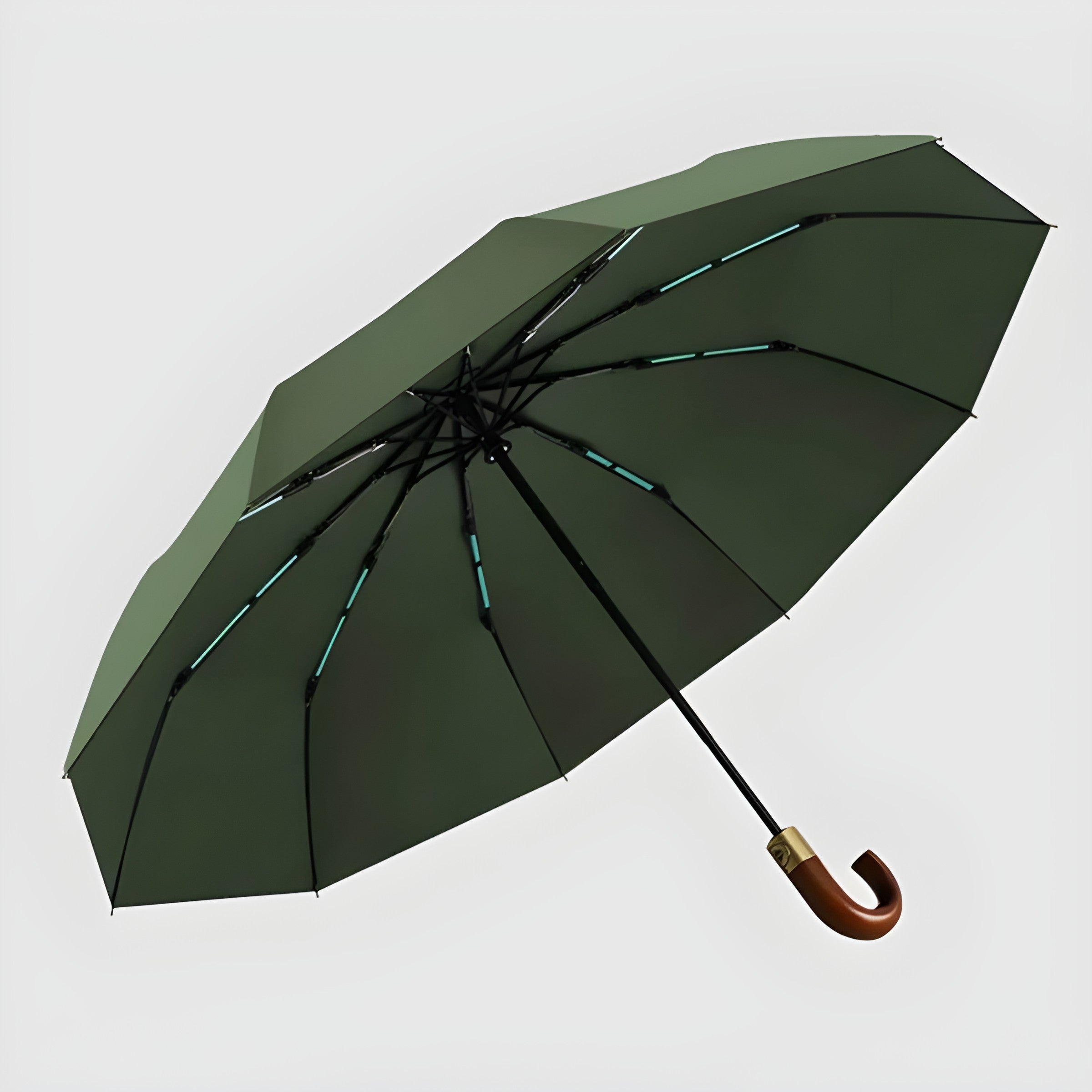 Automatisk Sammenleggbar Paraply – Trehåndtak, Vindbestandig Design | 106 cm