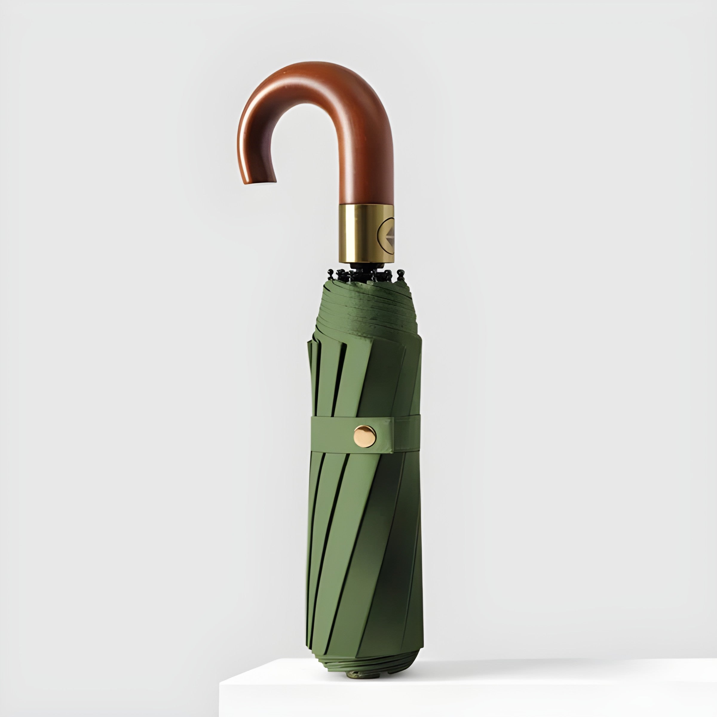 Automatisk Sammenleggbar Paraply – Trehåndtak, Vindbestandig Design | 106 cm