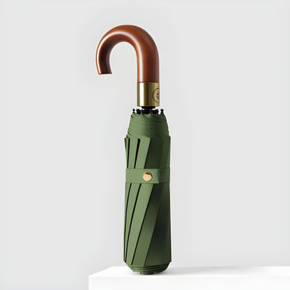 Automatisk Sammenleggbar Paraply – Trehåndtak, Vindbestandig Design | 106 cm