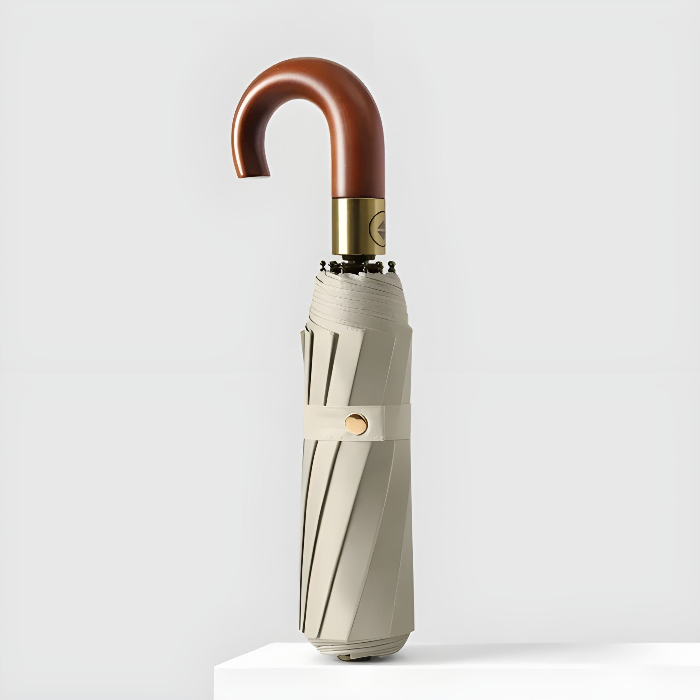 Automatisk Sammenleggbar Paraply – Trehåndtak, Vindbestandig Design | 106 cm