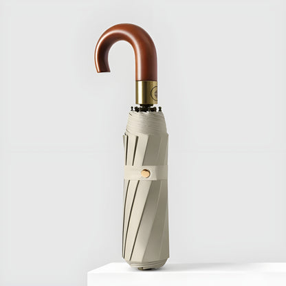 Automatisk Sammenleggbar Paraply – Trehåndtak, Vindbestandig Design | 106 cm