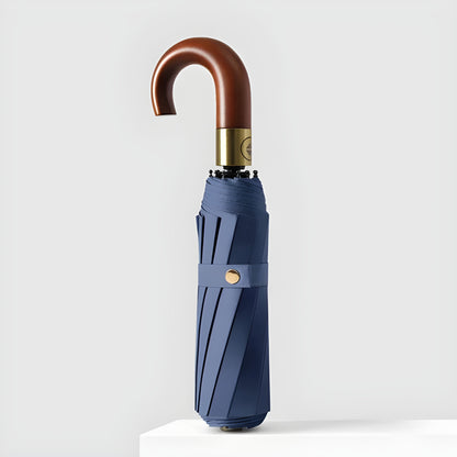 Automatisk Sammenleggbar Paraply – Trehåndtak, Vindbestandig Design | 106 cm
