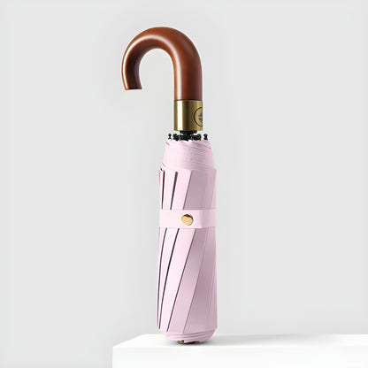 Automatisk Sammenleggbar Paraply – Trehåndtak, Vindbestandig Design | 106 cm