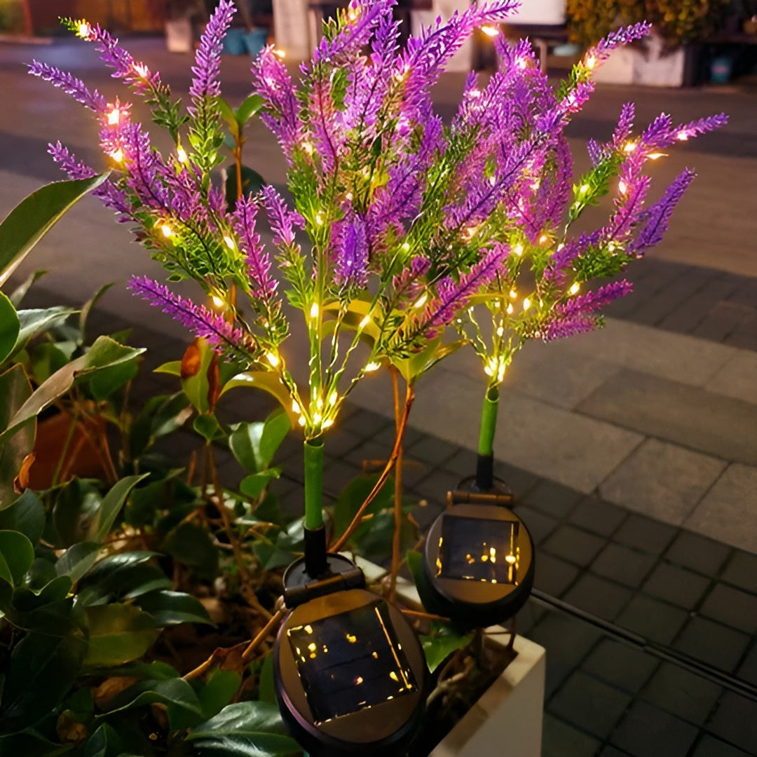 Led Blomsterlampe I Rustfritt Stål – Solcelledrevet, Vanntett Hagebelysning For Hager, Terrasser Og Stier