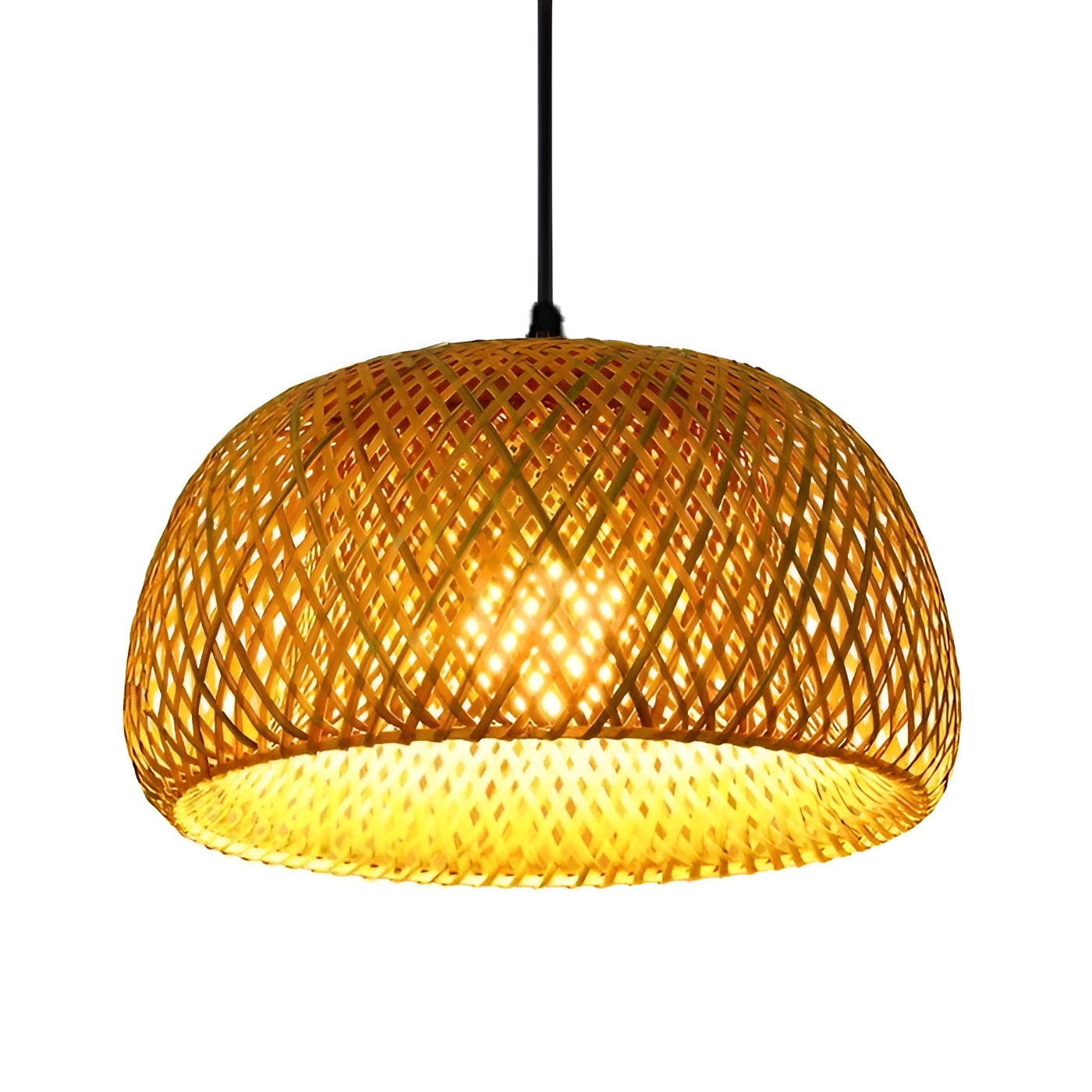 Rattan Taklampe – Dekorativ og Naturlig | Perfekt for Stue og Spisestue