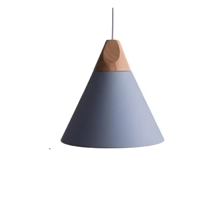 Trelampe i Ekte Tre – Naturlig og Varm Belysning | Perfekt for Koselig Innredning - M / Grå - Lysarmaturer for tak