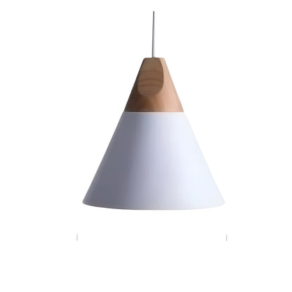 Trelampe i Ekte Tre – Naturlig og Varm Belysning | Perfekt for Koselig Innredning - M / Hvit - Lysarmaturer for tak