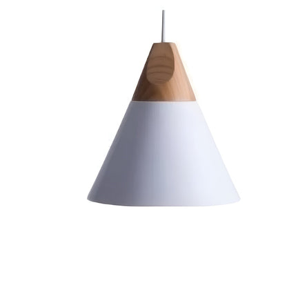 Trelampe i Ekte Tre – Naturlig og Varm Belysning | Perfekt for Koselig Innredning - L / Hvit - Lysarmaturer for tak