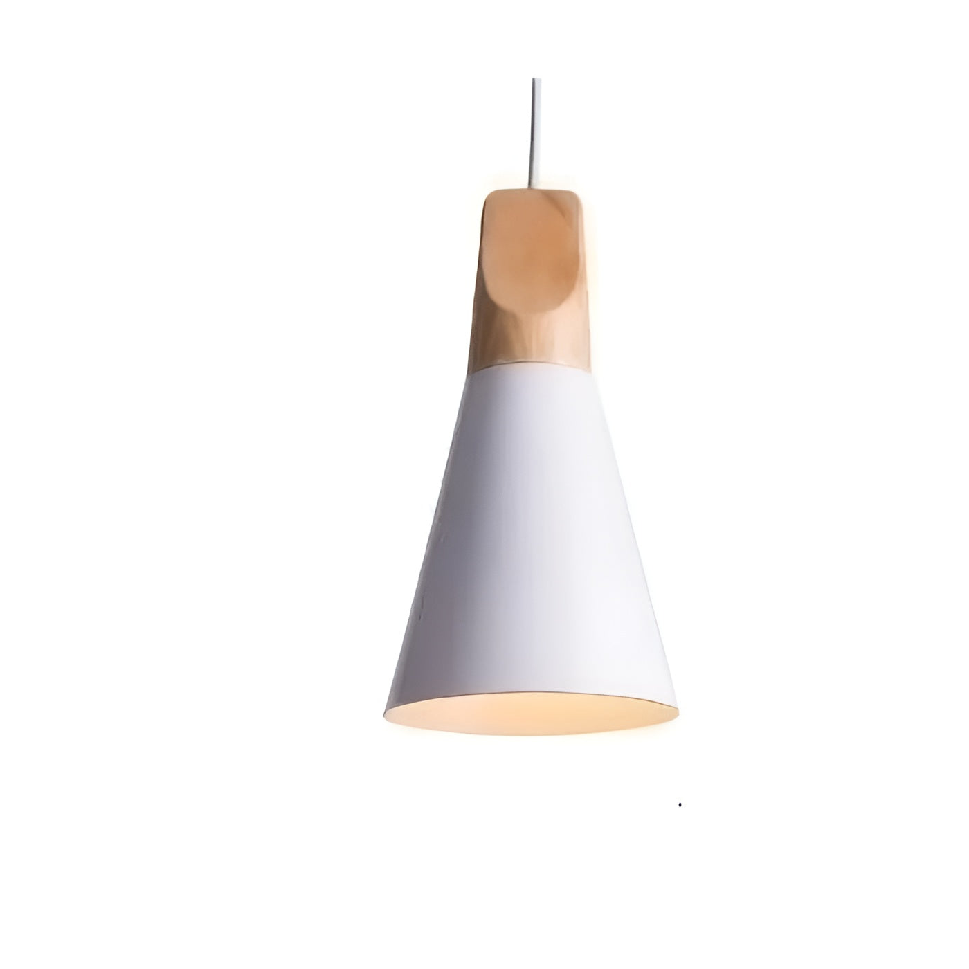Trelampe i Ekte Tre – Naturlig og Varm Belysning | Perfekt for Koselig Innredning - S / Hvit - Lysarmaturer for tak