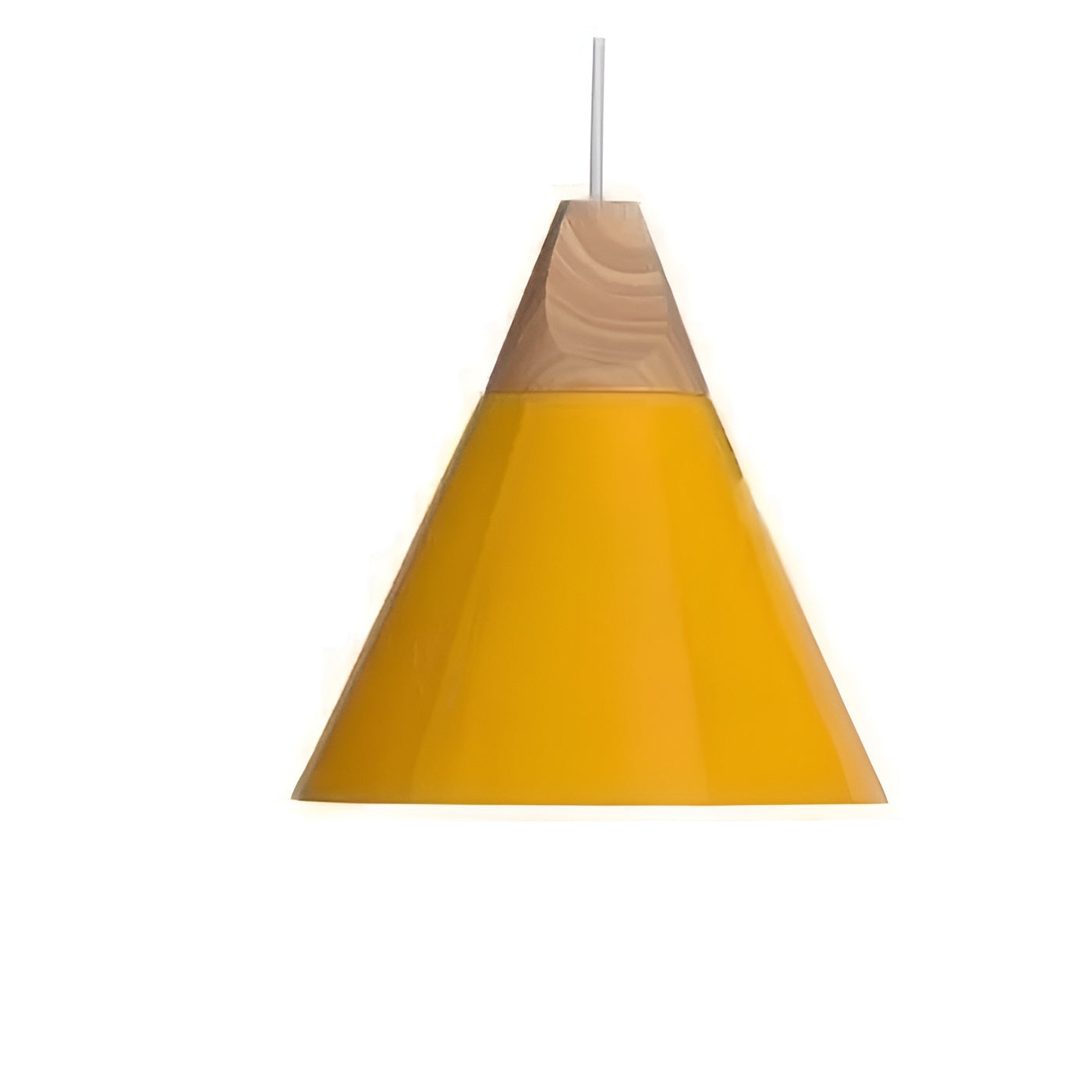 Trelampe i Ekte Tre – Naturlig og Varm Belysning | Perfekt for Koselig Innredning - L / Gul - Lysarmaturer for tak