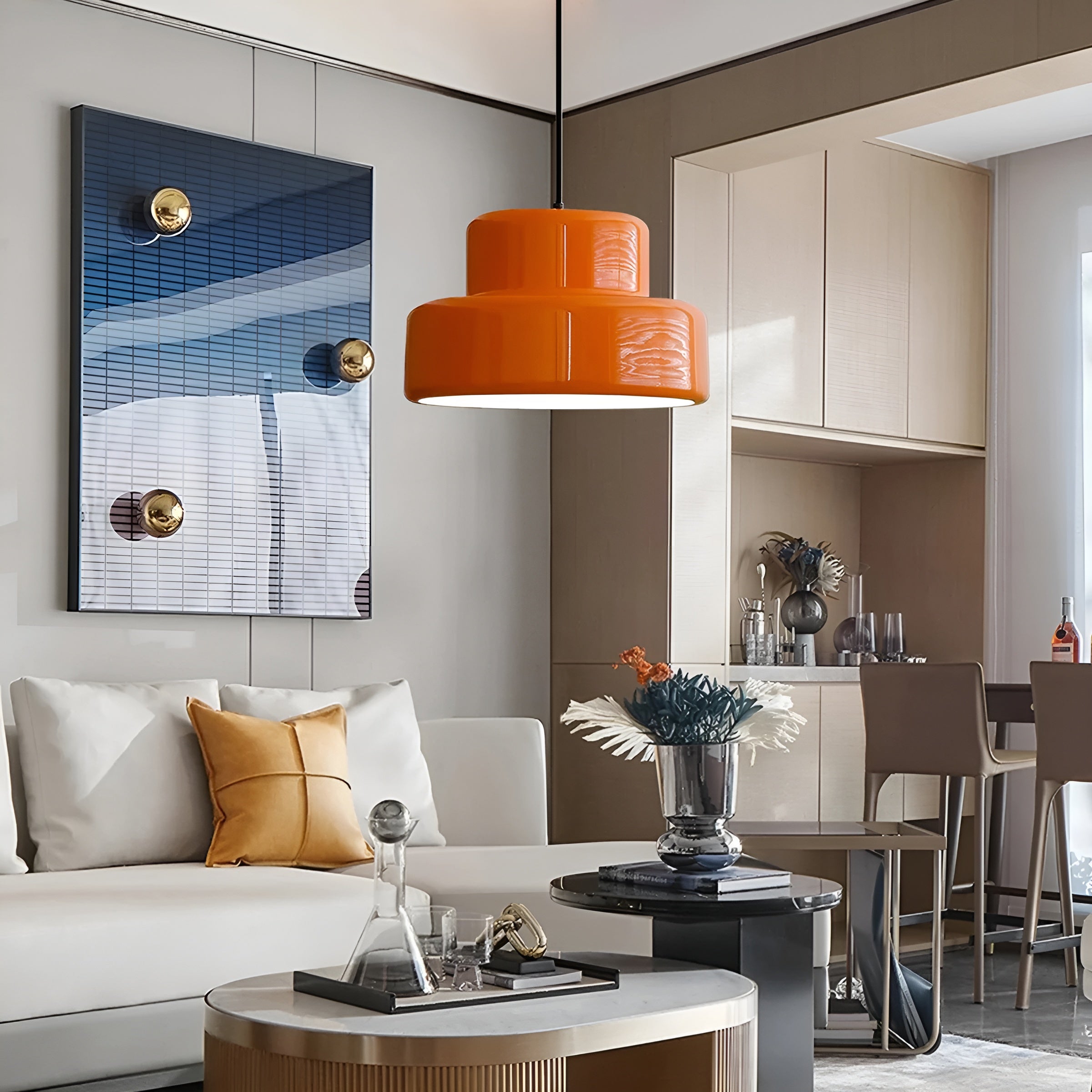 Bauhaus Hengende Lampe – Vintage-look I Oransje | Stilig Pendellampe Til Hjemmet Ditt