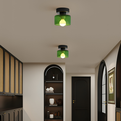 Bauhaus moderne takspot med elegant design og gullfinish – vinkel 3