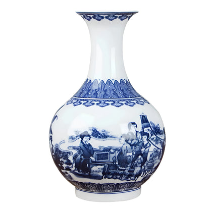 Klassische blau-weiße Keramikvase im China-Stil – Antikes Design für stilvolle Wohnakzente