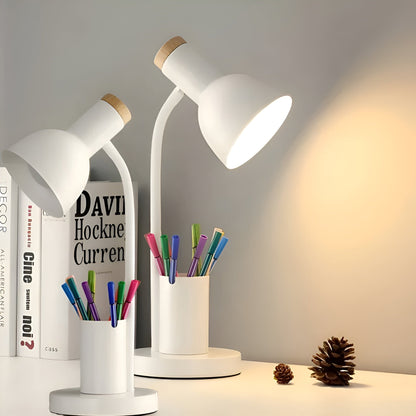 LED Bordlampe med Penneholder – Praktisk og Stilfull | Perfekt for Skrivebordet