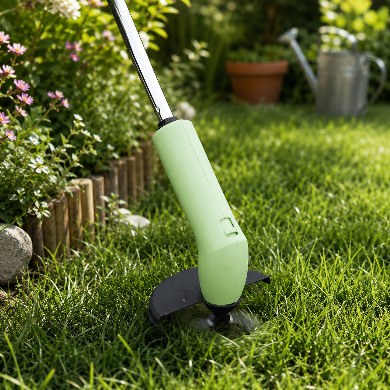 Gartenpro Kabelloser Mini-rasentrimmer - Wiederaufladbar, Müheloses Trimmen Für Jeden Garten