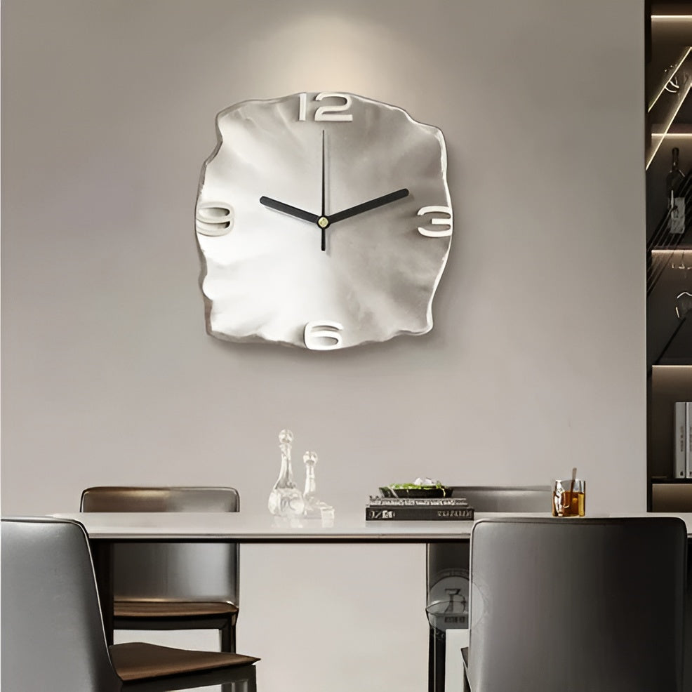 Sandstein Veggklokke – Moderne 3D-Design | Dekorativ for Stue og Kontor