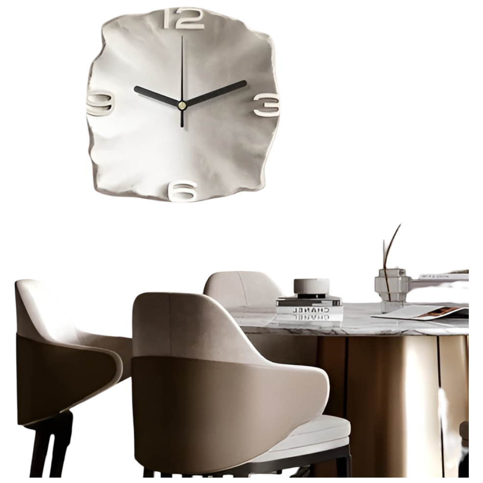 Sandstein Veggklokke – Moderne 3D-Design | Dekorativ for Stue og Kontor