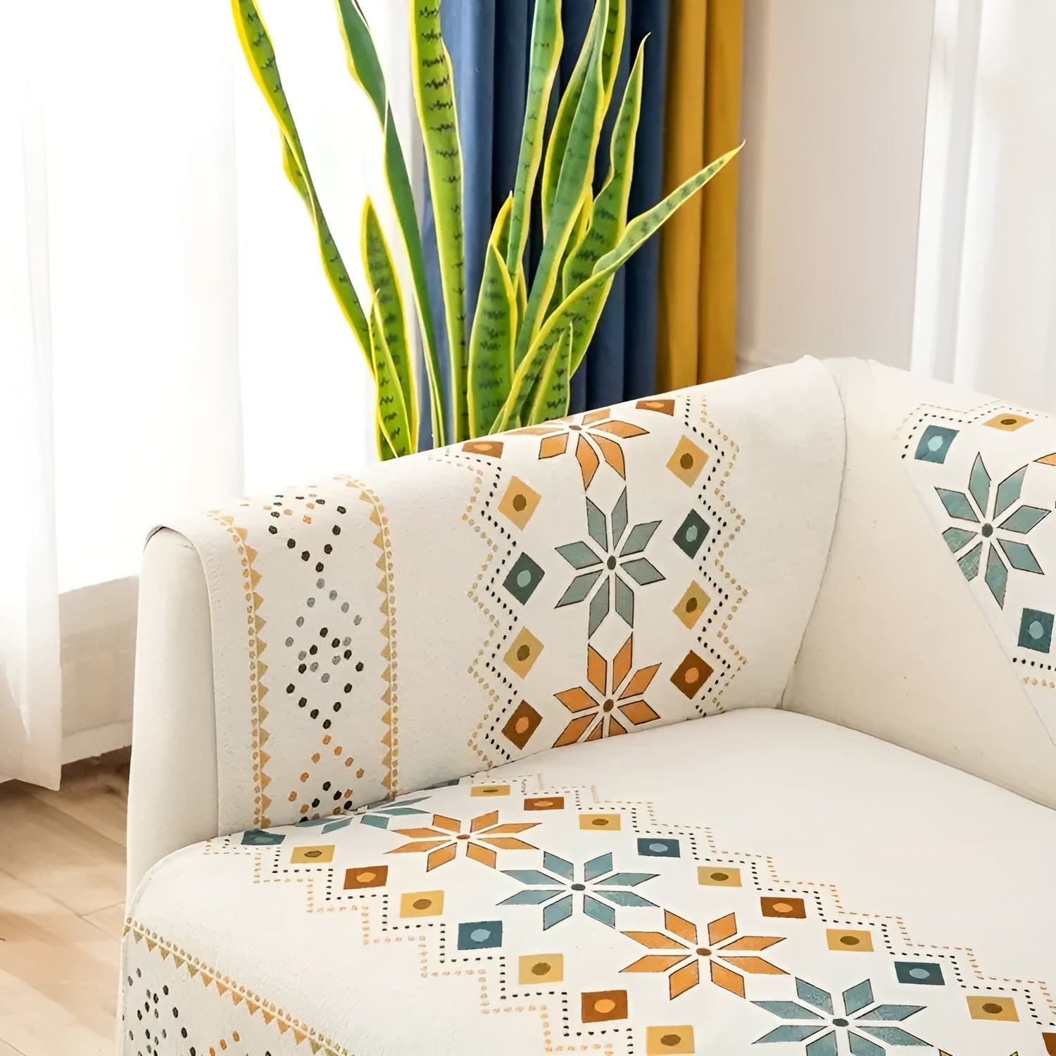 Sofatrekk i Boho-stil – Elastisk og Mykt | Beskytter og Fornyer Sofaen