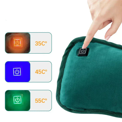 Varmepute koblet til powerbank – praktisk lokal varme