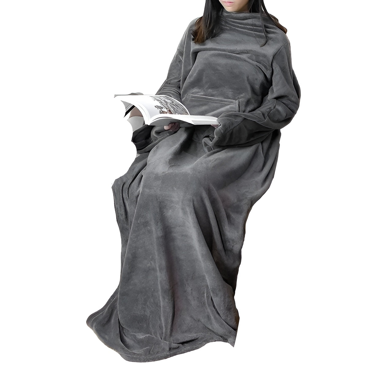 Pledd med Kengurulomme – Mykt, Varmt og Behagelig | Perfekt for Sofa og Seng