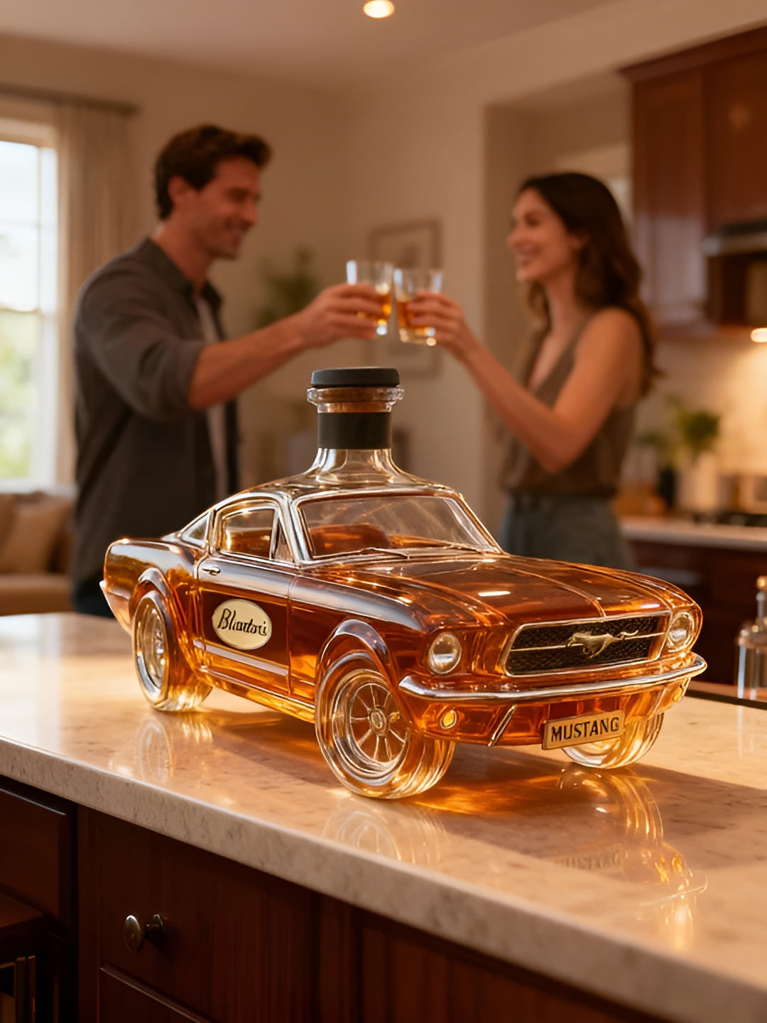 Mustang-whiskykaraffel I Glass – Elegant Karaffel I Sportsbil-design