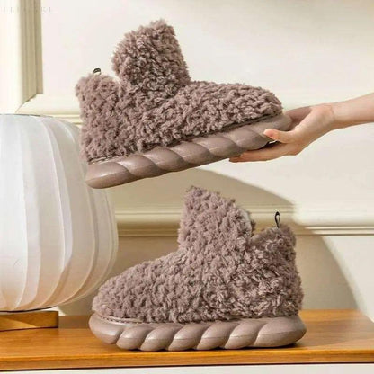 Fleece Booties – Trendy Myke Plysjstøvletter for Vinteren