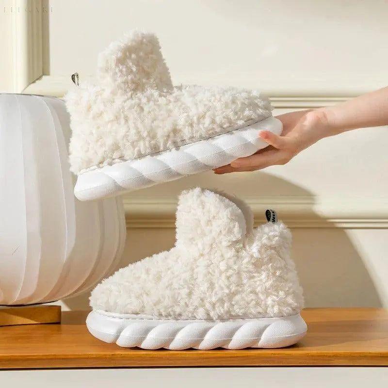 Fleece Booties – Trendy Myke Plysjstøvletter for Vinteren