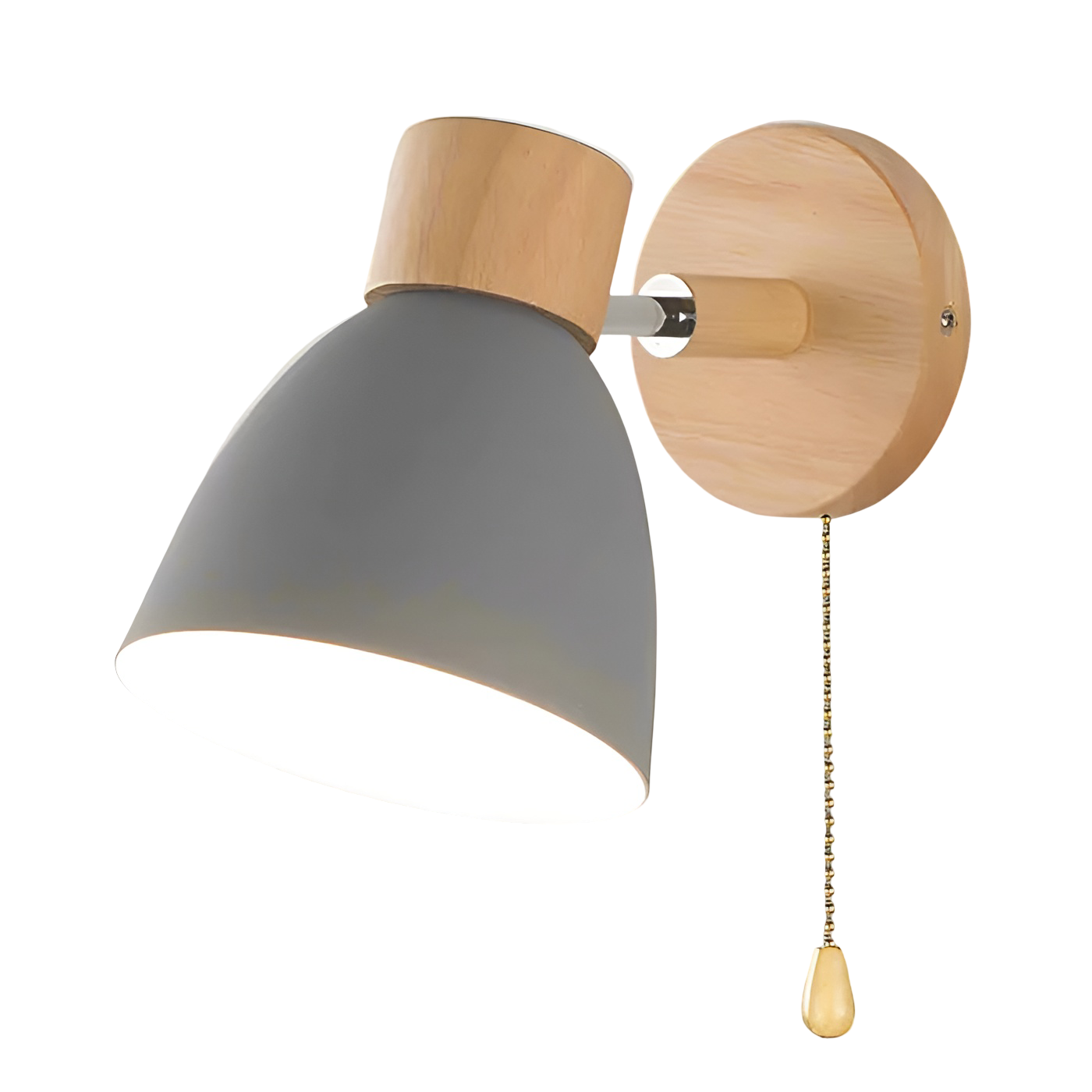 Vegglampe i Tre – Varmt og Koselig Lys | Perfekt for Stue og Soverom