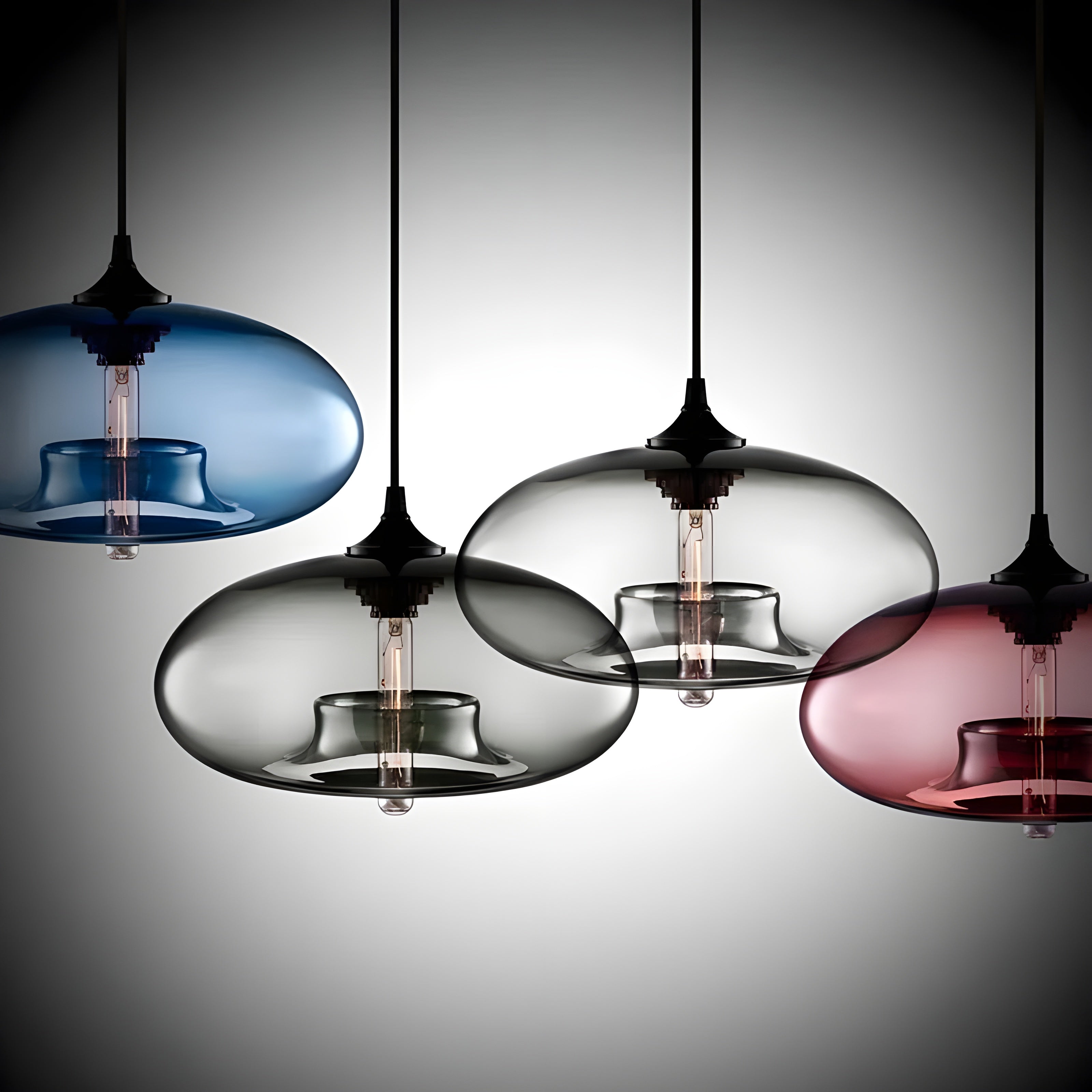 Glaspendelleuchte – Elegantes Design und Warmes Licht | Perfekt für Wohnzimmer und Essbereich