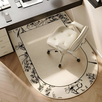 Ovalt Veloursteppe – Mykt, Luksuriøst og Skli­sikkert | Perfekt for Soverom og Hjemmekontor