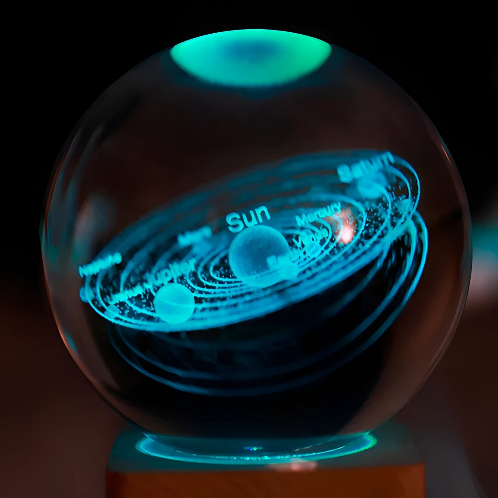 LED Krystallkule – Magisk Lys med Melkeveis-Effekt | Dekorativt Nattlys for Hjemmet