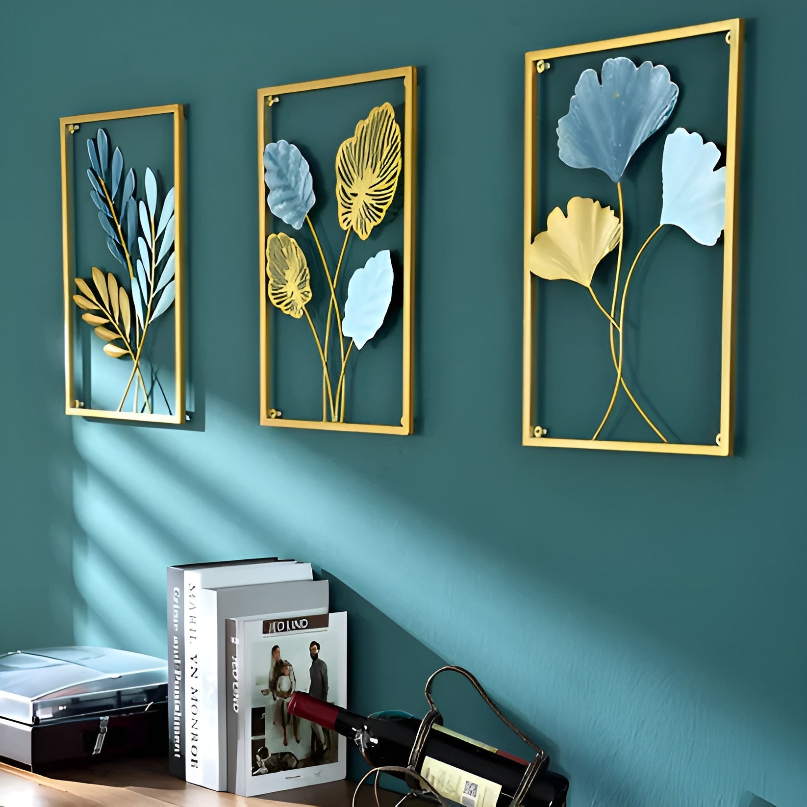 Veggdekor i Bladform – Stilren og Dekorativ | Metallkunst for Alle Rom
