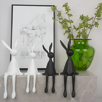 Dekorativ Påskehare – Stilfull Figur i Kunstharpiks | Vakker Vårdekorasjon til Hjemmet